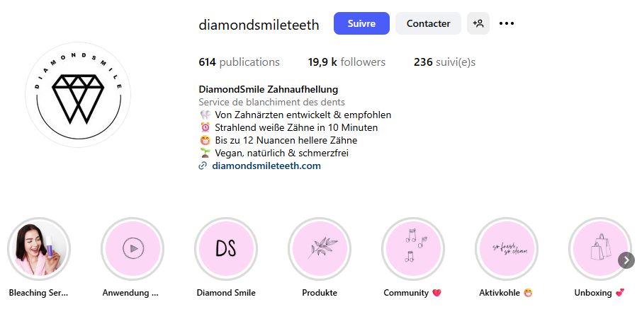 Diamond Smile Instagram