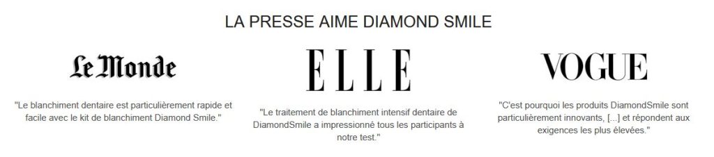 DIAMOND SMILE logo magazines